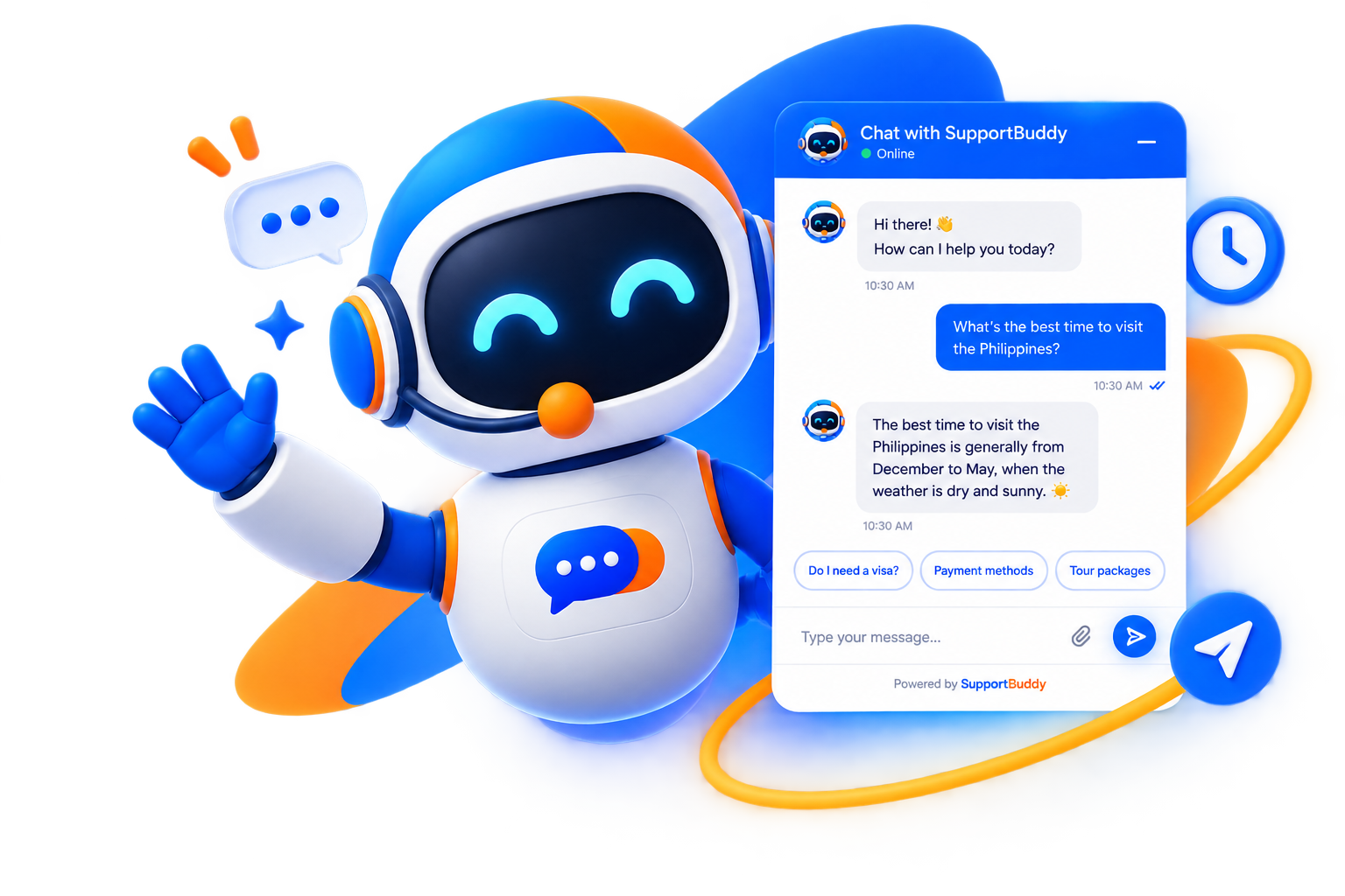 SupportBuddy chat widget
